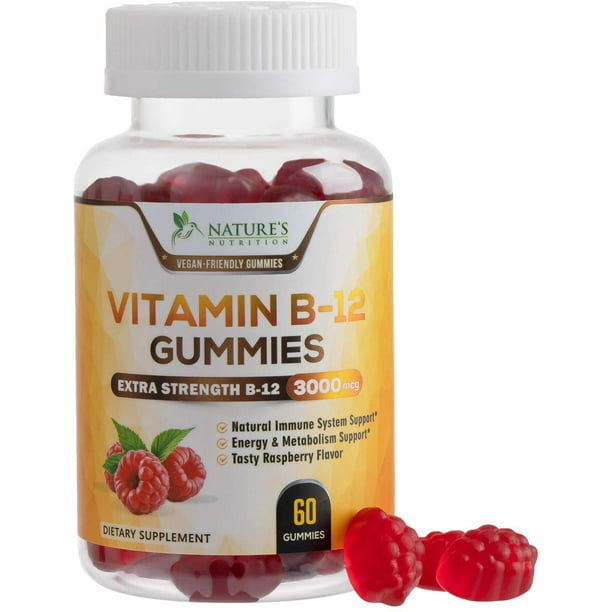 Nature's Nutrition Vitamin B12 Gummies, 3000 mcg, 60 ct.