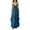 Blue, variant on Summer Maxi Slip Dress for Women V-Neck Sleeveless Hem Leaf Dresses Casual Loose Backless Flowy Long Dress
