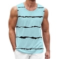 thumbnail image 1 of Men's Sleeveless Collar Tank Top for Spring Summer Print Athletic Workout Shirt Easy Casual Daily Wear, 1 of 6