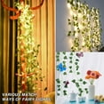 thumbnail image 6 of 1 Pack 6.56ft 20 LED Fake Ivy Vine String Lights,Artificial Ivy Garland with Lights Hanging Greenery Leaf Plants for Home Kitchen Garden Office Wedding Party Decor, 6 of 7