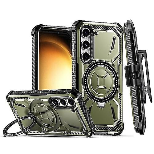 Funda magnética Magsafe con clip trasero para Samsung Galaxy S23 5g Armor Series (roja)