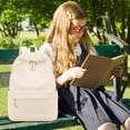 thumbnail image 6 of Resicozy Backpack for Girls Fashion Corduroy Laptop Bookbag Cute Strawberry Printed Back Pack for Travel 2026 Khaki, 6 of 8