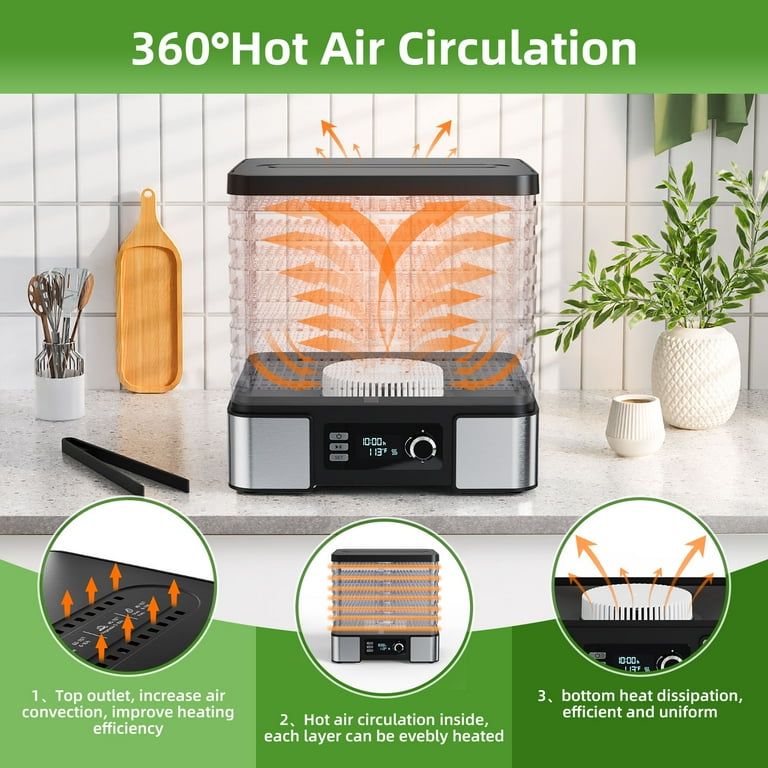 Foukus 7-Tray Food Dehydrator Machine, 400W Electric Dryer