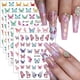 thumbnail image 3 of 6 Sheets Colourful Butterfly Nail Stickers,3D Butterfly Nail Art Stickers Spring Nail Decals Nail Art Supplies Holographic Butterflies Flower Nail Des, 3 of 4