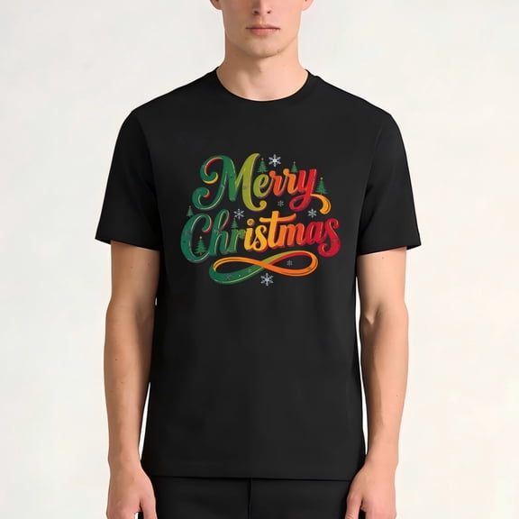Merry Christmas, Men's Graphic Tee 100% Cotton T-Shirt, Sizes S-5XL