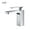 Chrome, variant on Kibi Infinity Single Handle Bathroom Vanity Sink Faucet