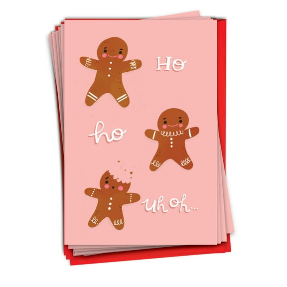 NobleWorks, Ho Ho Uh Oh - 12 Funny Christmas Cards Boxed - Bulk Set, C10761XSG-B12x1