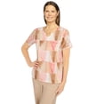 thumbnail image 3 of Alfred Dunner Womens Petite  Stained Glass Keyhole Top, 3 of 6
