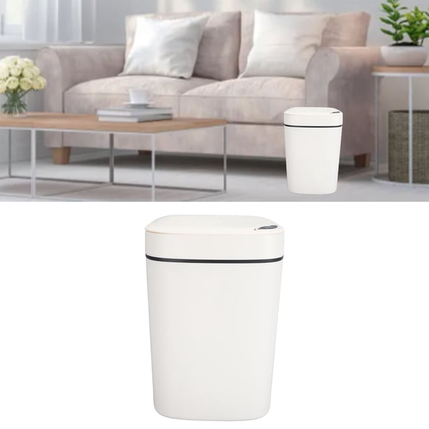 Bote De Basura Automático, Cubo De Basura Eléctrico Fácil De Limpiar Con Sensor De Movimiento De 12L Con Tapa Para Sala De Estar