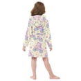 thumbnail image 4 of FORMRS Niños Bathrobe Unisex Hooded Robe Soft Plush Pajamas Sleepwear, Size 4-6T, Roller Disco, 4 of 7