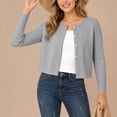 thumbnail image 6 of Brqkzdu Knit Cardigan Sweater for Womens Fall Long Sleeve Casual Button Down Cardigans Breathable Loose Comfy Lightweight Cardigan Outerwear, 6 of 9
