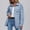 Light Blue, variant on KLHDSF Women's Button Down Oversized Jean Jacket Classic Long Sleeve Denim Coat with Chest Pockets Distressed Boyfriend Style Fall Coat for Women Black XL