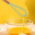thumbnail image 4 of Batidor de huevos con mango de madera manual de acero inoxidable, mango de madera de haya con alambre de silicona de 10 pulgadas, 4 of 5