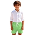 thumbnail image 5 of Ruyang Boys Quick Drying Shorts Cotton Casual Surfing Beach Shorts Summer Stretch Swim Shorts with Adjustable Drawstring, 5 of 5