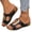 Black, variant on YOUYEDIAN Womens Orthopedic Sandals Arch Support Summer Flat Sandals Lightweight Slip on Non Slip Sneakers Beach 2026 Orthopedic Shoes (Black)