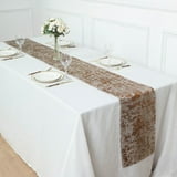 Efavormart 108" Sparkly Metallic Bronze Foil Thin Mesh Polyester Table Runner - 25GSM - Walmart.com