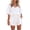 White, variant on Spring Tops for Women Womens Sets 2 Piece Outfits Women's Fashion Casual Solid Color Short Sleeved Shirt And Shorts Two-piece Set