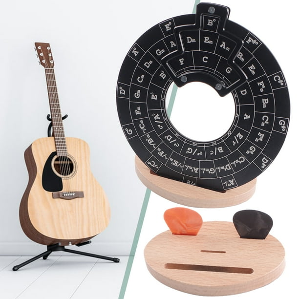 Círculo de quinta rueda con soporte, fabricante de melodías, herramienta educativa Musical de aleación de aluminio, herramienta de aprendizaje de teoría musical