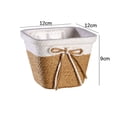 thumbnail image 2 of Paper rope weaving flowers, small flower pots, flower arrangement, decorative baskets, woven flower pot sets, waterproof simulation succulent flower baskets 12*12*9.5cm Square, 2 of 6