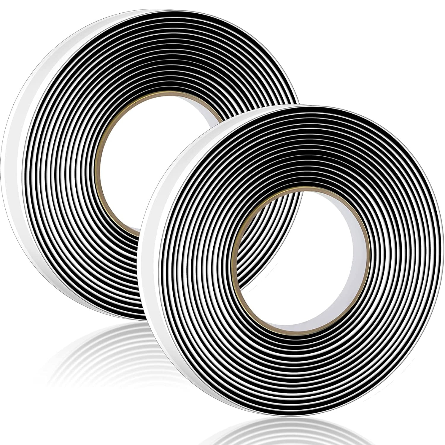 2 Pack 40 ft Black Butyl Seal Tape, 1\\/8 Inch x 4\\/5 Inch x 20 ft