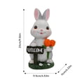 thumbnail image 3 of BotaniNest Ornement de Statue de Lapin Solaire Extérieur en Résine pour Jardin, 3 of 7