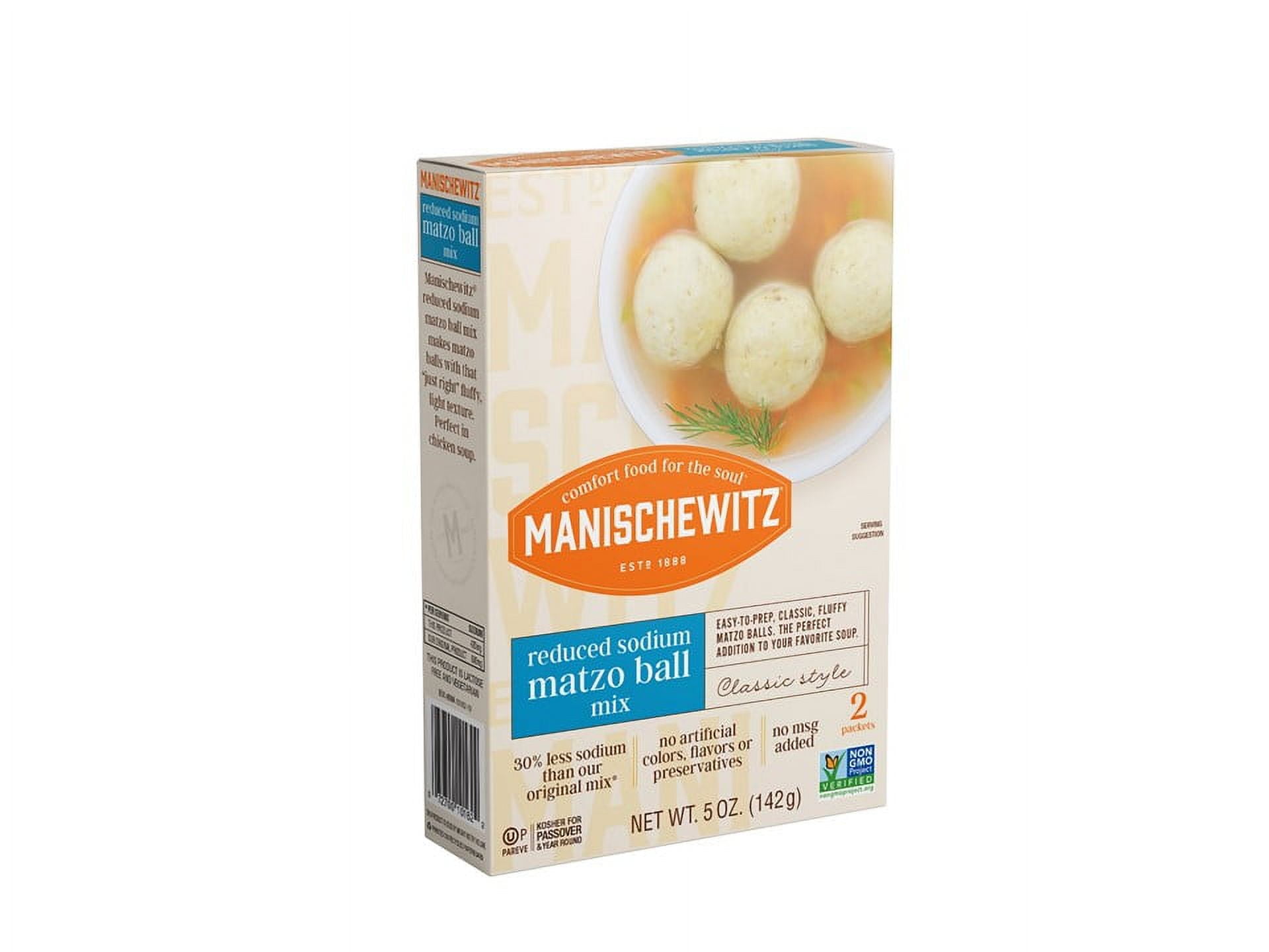 (3 pack) Manischewitz Reduced Sodium Matzo Ball Mix, 5 oz