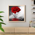 thumbnail image 4 of Cuadros Decorativos Cuadro de dibujo de taladro redondo completo pintura de diamante rosa roja adorno de sala de estar JShteea Nuevos Originales, 4 of 9