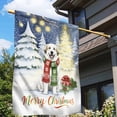 thumbnail image 3 of Merry Christmas Great Pyrenees Snowy Winter with Gifts Tree Decorations House Flag 28x40in Double Sided Pyr Dog Lover Outdoor Decor - 12020, 3 of 5