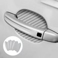 thumbnail image 1 of SHILIU-4PCS Car Door Handle Protector Sticker, Universal Carbon Fiber Anti-Scratches Auto Door Handle Protective Film, Car Door Side Paint Cover Guard Stickers Fit (Silver), 1 of 4