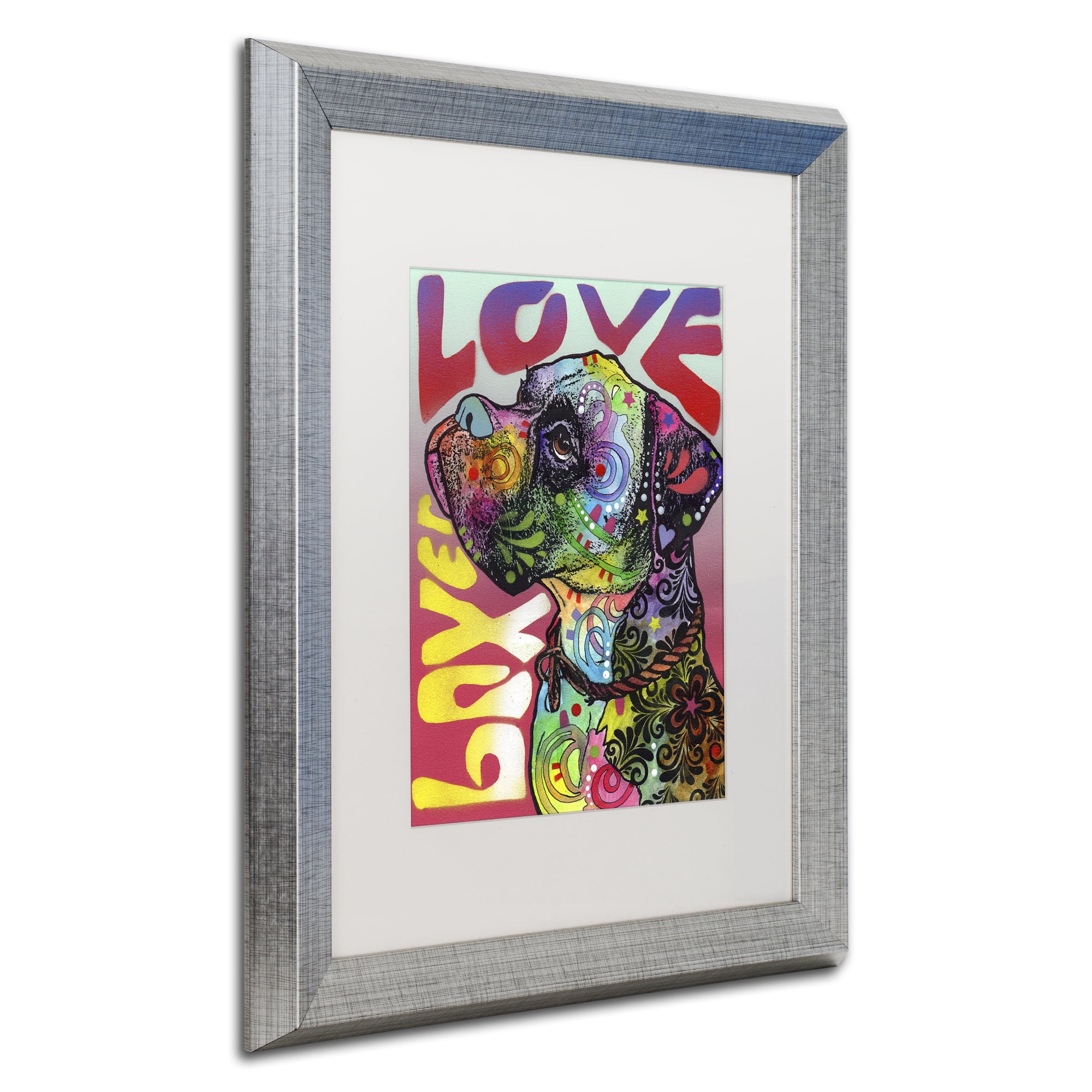 Trademark Fine Art 'Boxer Luv' Silver Framed Art by Dean Russo