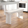 thumbnail image 2 of Flash Furniture HERCULES Series 40" x 12" Antique Rustic White Solid Pine Folding Farm Bench, 2 of 17