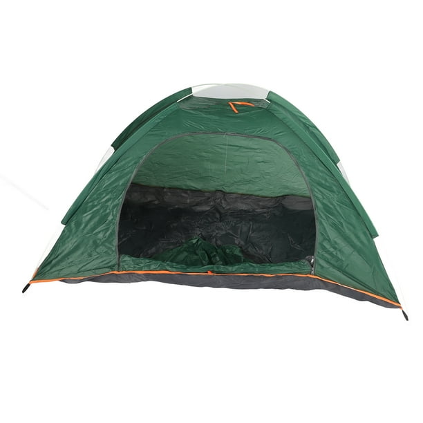 Tienda de campaña de instalación automática, gran capacidad, impermeable, resistente a la lluvia, para acampar al aire libre, viajar, verde oscuro, para 1 o 2 personas, una puerta, sin tragaluz