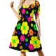 thumbnail image 4 of Vestido floral vintage mod, vestido de manga corta, vestidos de manga larga, vestidos africanos para mujer, vestido vintage, 4 of 8