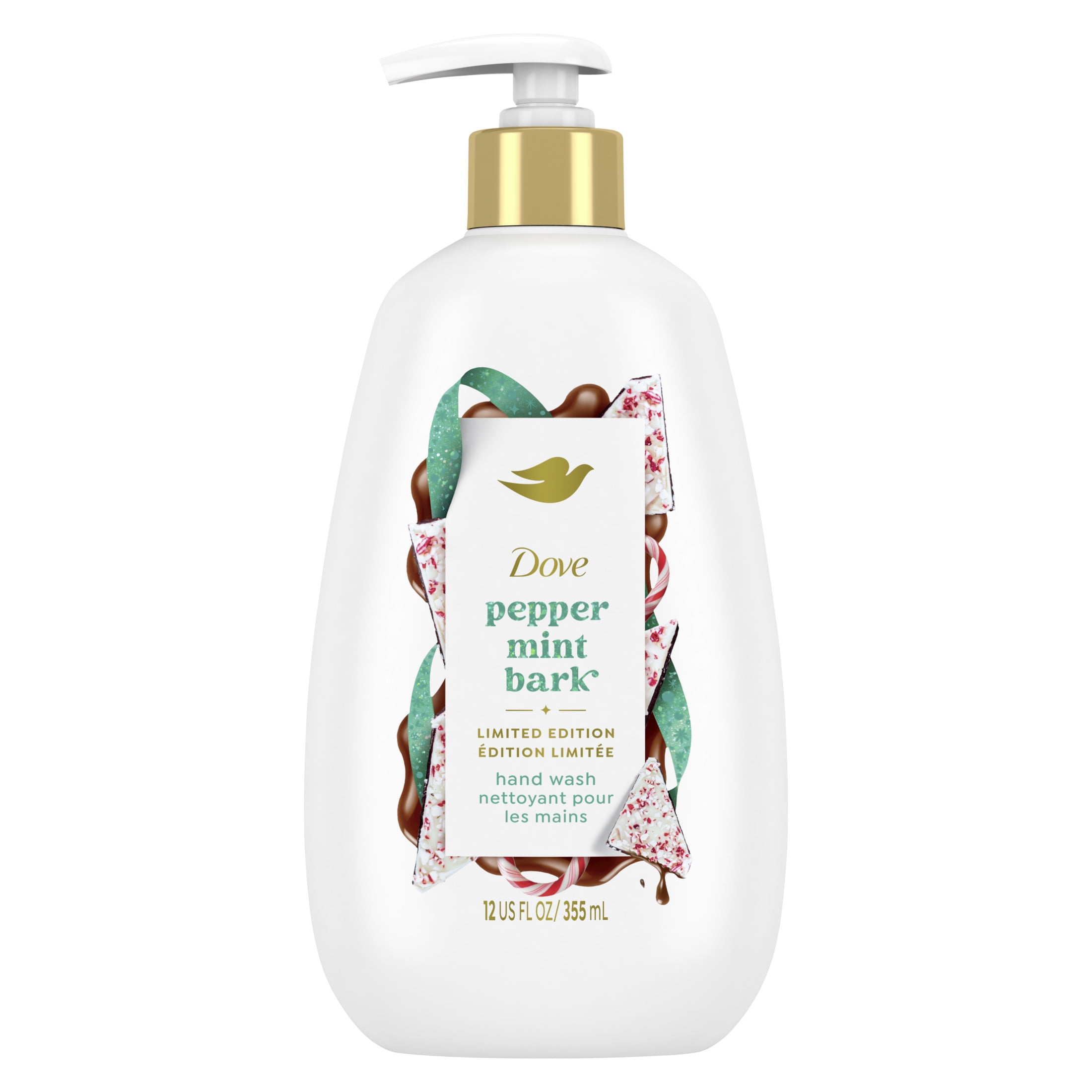 (2 pack) Dove Limited Edition Holiday Treats Liquid Hand Wash For Deep Nourishment Peppermint Bark ,12 fl oz