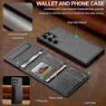 thumbnail image 5 of Funda magnética de cuero para Samsung Galaxy S24 Ultra con tarjetero desmontable., 5 of 5