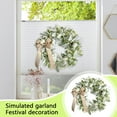 thumbnail image 4 of 40cm Faux Lamb's Ear & Eucalyptus Wreath - Farmhouse Floral Wreath with Burlap Bow | Front Door Holiday Decor for Porch & Wall, 4 of 4