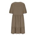 thumbnail image 6 of Summer Fashion Plus Size Dresses for Women 2026 Elegant Classy Casual Solid Short Sleeved Round Neck, 6 of 8