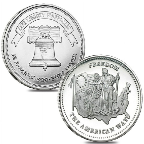 Lot of 2 - 1 oz Silver Generic Rounds .999 Fine