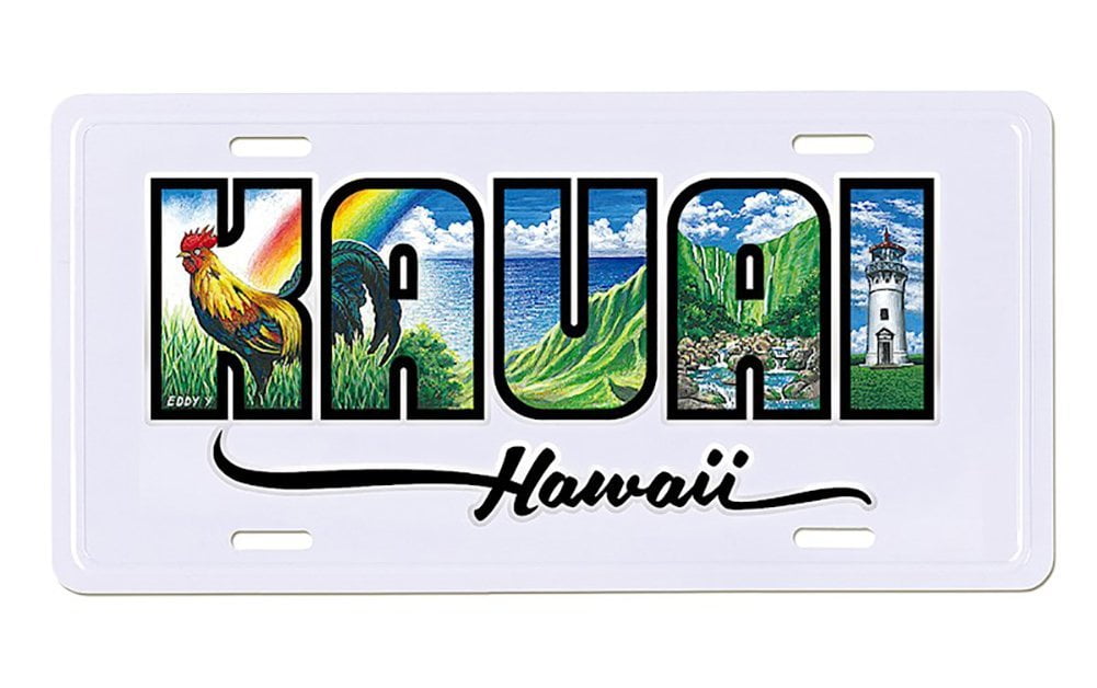 License Plate Kauai Hawaii