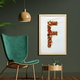 thumbnail image 2 of Christmas Alphabet Wall Art with Frame, Highly Realistic Image of F Letter with Tree Branches Art, Printed Fabric Poster for Bathroom Living Room, 23" x 35", Pearl and Olive Green, by Ambesonne, 2 of 2