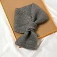 thumbnail image 2 of Prolriy Scarf for Women Autumn and Winter Warm Scarf Classic Solid Color Knitted Versatile Scarf Womens Scarf Grey, 2 of 3