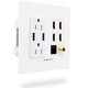 thumbnail image 2 of Premium Media Wall Outlet | Dual 4.2A USB-A 2.0 Outlet - 15A Dual Powe, 2 of 2