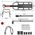 thumbnail image 2 of VARUN Semi-Quick Release Adjustable Bicycle Cargo Rack Bicycle Back Bicycle Luggage Rack Maximum Load 110 lbs Black, 2 of 7