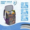 thumbnail image 3 of Chic Paisley Design Insulated Cooler Backpack, Leak-Proof and Waterproof, Great for Outdoor Use, Keeps Food and Drinks Cool for Long Hours, 3 of 3
