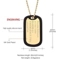 thumbnail image 4 of Custom Photo Necklace for Men Women, Stainless Steel Black Gold Color Dog Tag - Personalized Text Engraved Memory Heart/Round  Shaped Picture Pendant Necklaces Lover Gift Mothers Fathers Day, 4 of 13