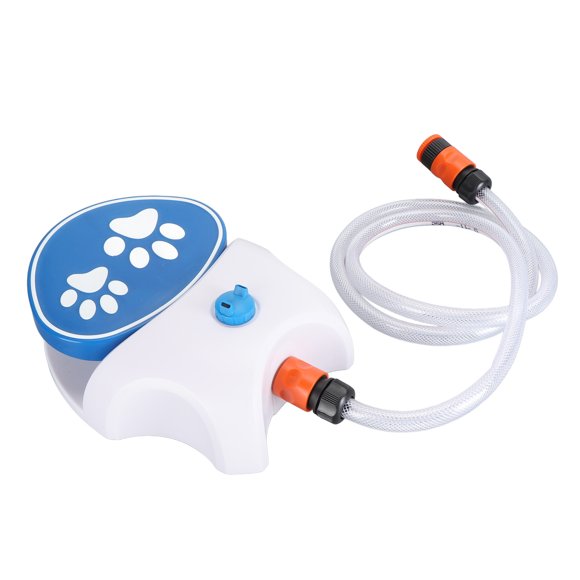Dog Water Fountain, Step On Dog Water Dispenser Automatic Activated with Hose for Pets for Lawn