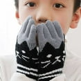 thumbnail image 3 of Guantes de dedo completo Minnieouse 2 pares para niños pequeños invierno otoño deportes al aire libre Rojo amarillo, 3 of 6