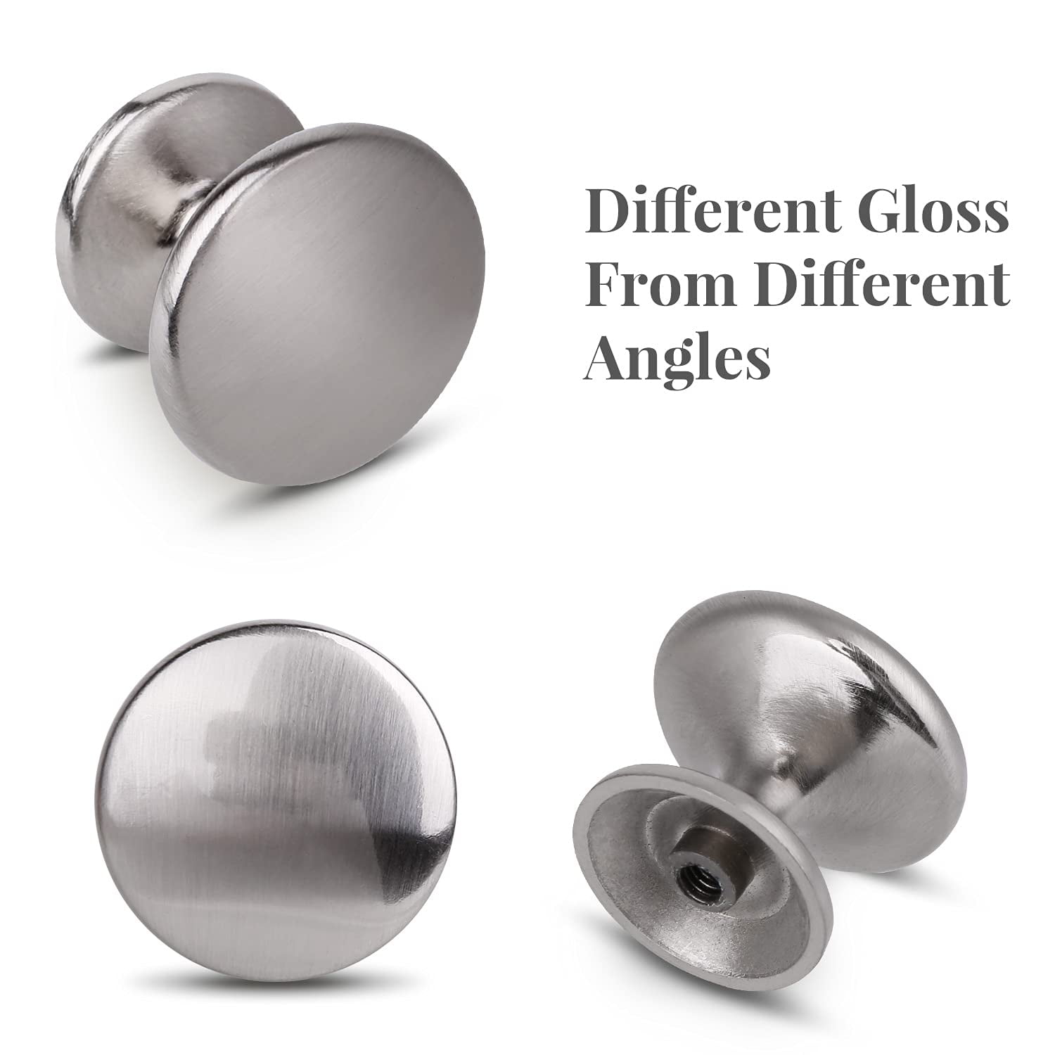 Buy YIHATA 1 inch Drawer Knob, 6 Pack Kitchen Knobs, Silver