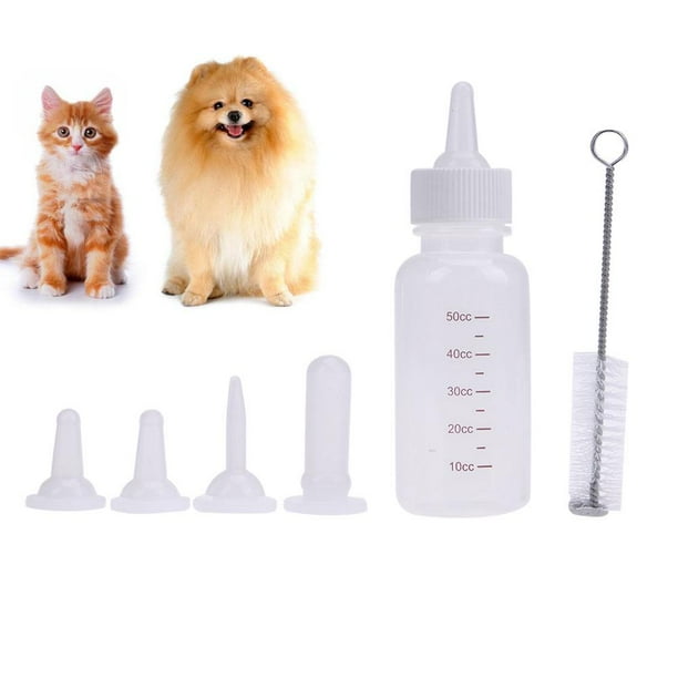 Biberón Para Perros 6 unids/set biberón para perros con cepillo 50ml jeringas para pezones de perro para mascotas recién nacidas Ndcxsfigh Libre de BPA