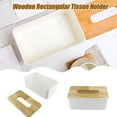 thumbnail image 2 of Wood Tissue Box Cover,Rectangular Tissue Box Cover,Wood Tissue Box Holder,Restaurant Paper Box,Wooden Rectangular Tissue Box Holder For Storage On Bathroom Vanity,Countertop,6.29x4.72x3.54 in, 2 of 7